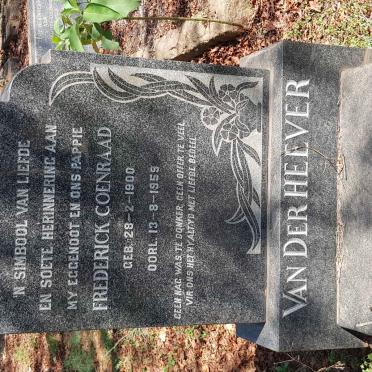 HEEVER Frederick Coenraad, van der 1900-1959