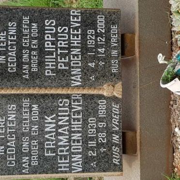 HEEVER Philippus Petrus, van den 1929-2000 :: VAN DEN HEEVER Frank Hermanus 1930-1980