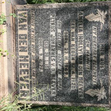 HEEVER Petrus Johannes, van den 1915-1976 &amp; Amelia VAN EEDEN 1920-1949