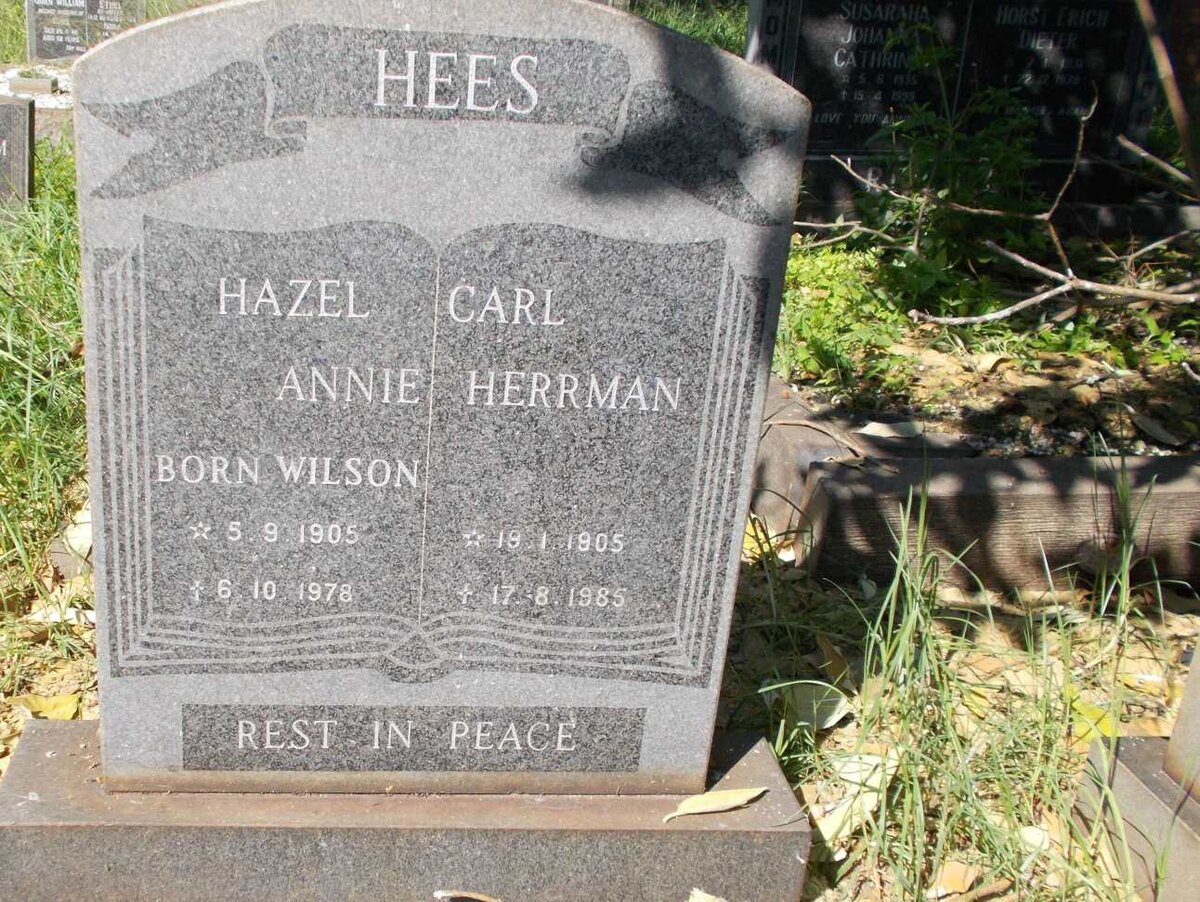 HEES Carl Herrman 1905-1985 &amp; Hazel Annie WILSON 1905-1978