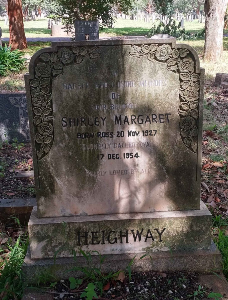 HEIGHWAY Shirley Margaret 1927-1954