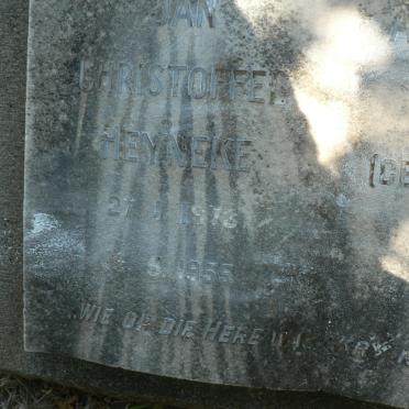 HEYNEKE Jan Christoffel 1873-1955 &amp; Aletta Wilmina ESTERHUYSEN 1874-1940