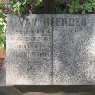 HEERDEN Willem Petrus, van 1925-1974