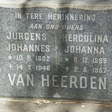 HEERDEN Jurgens Johannes, van 1892-1946 &amp; Herculina Johanna 1889-1957