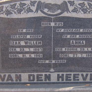 HEEVER Izak Willem, van den 1887-1961 &amp; Anna FOURIE 1893-1960