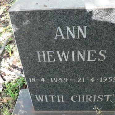 HEWINES Ann 1959-1959