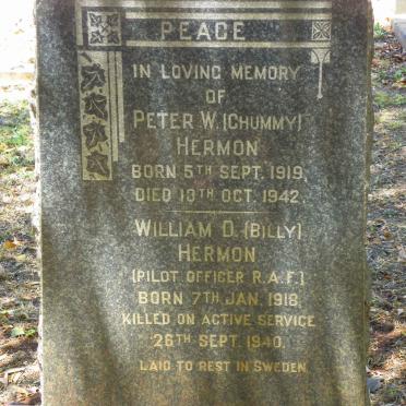 HERMON Peter W. 1919-1942 :: HERMON William D. 1918-1940
