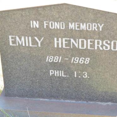 HENDERSON Emily 1881-1968