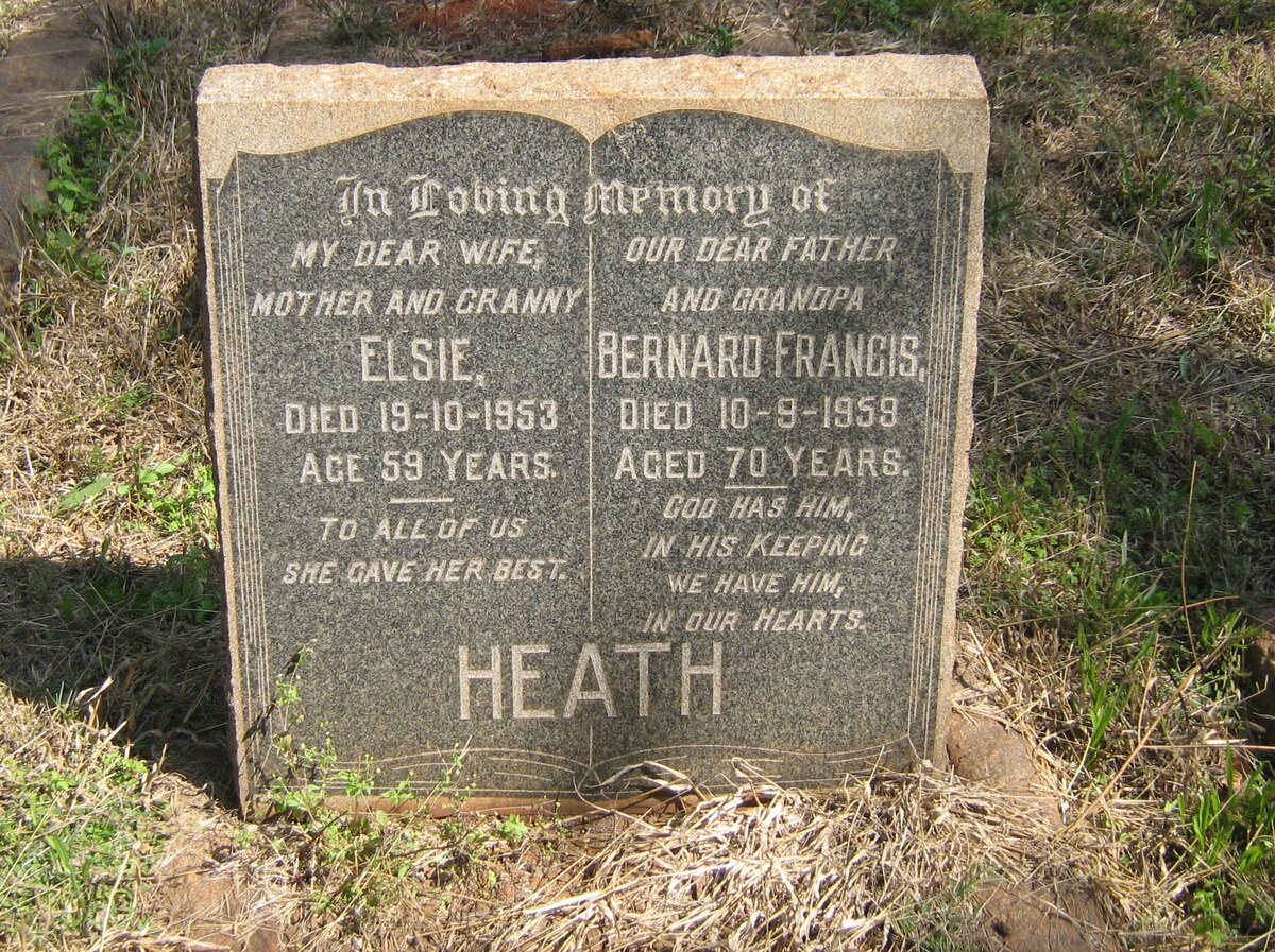 HEATH Bernard Francis -1959 &amp; Elsie -1953