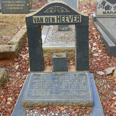 HEEVER Elizabeth Helena, van den 1910-1948 :: VAN DEN HEEVER Jurgens Abraham 1937-1944