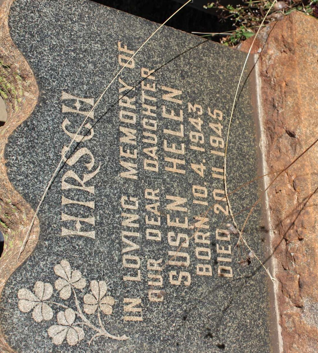 HIRSCH Susen Helen 1943-1945