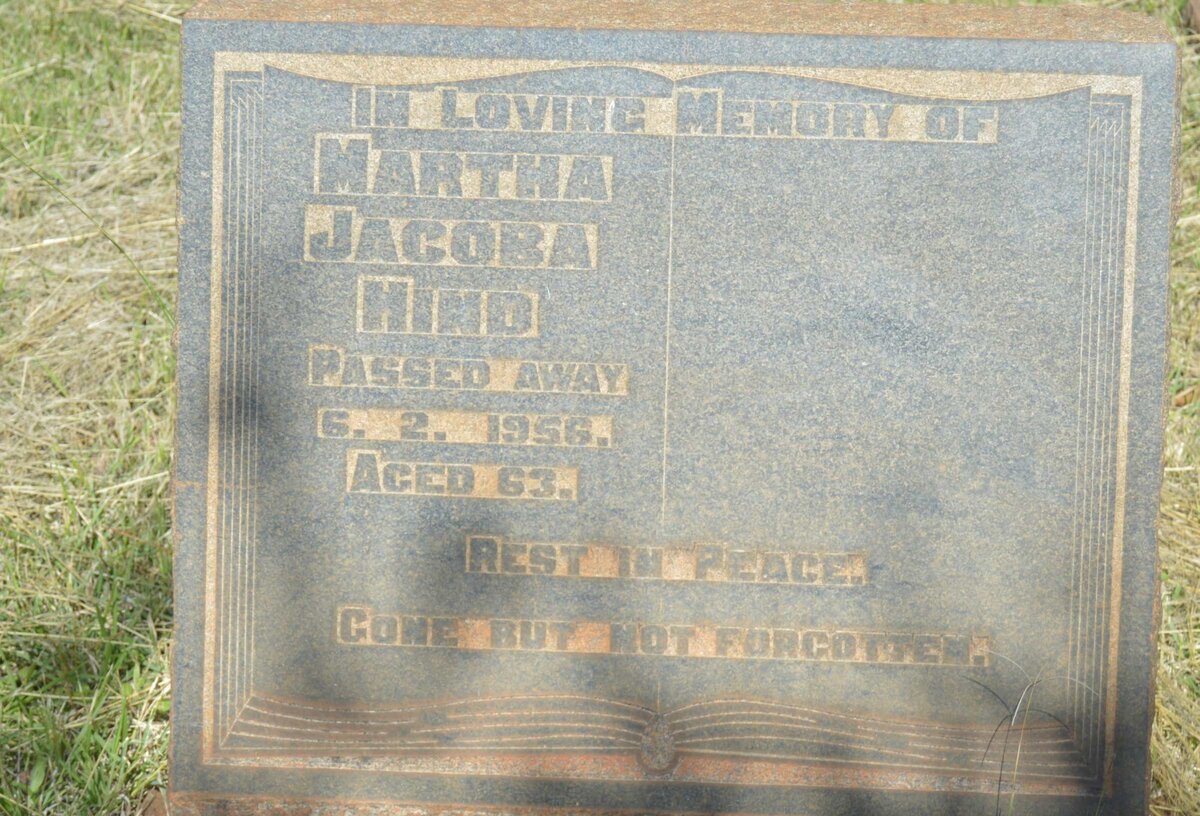 HIND Martha Jacoba -1956