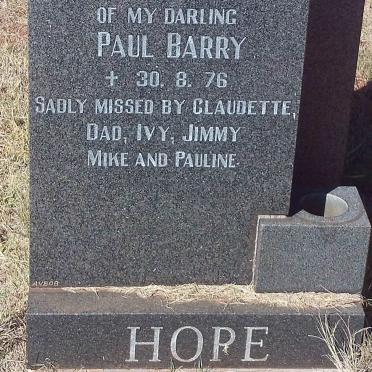 HOPE Paul Barry -1976