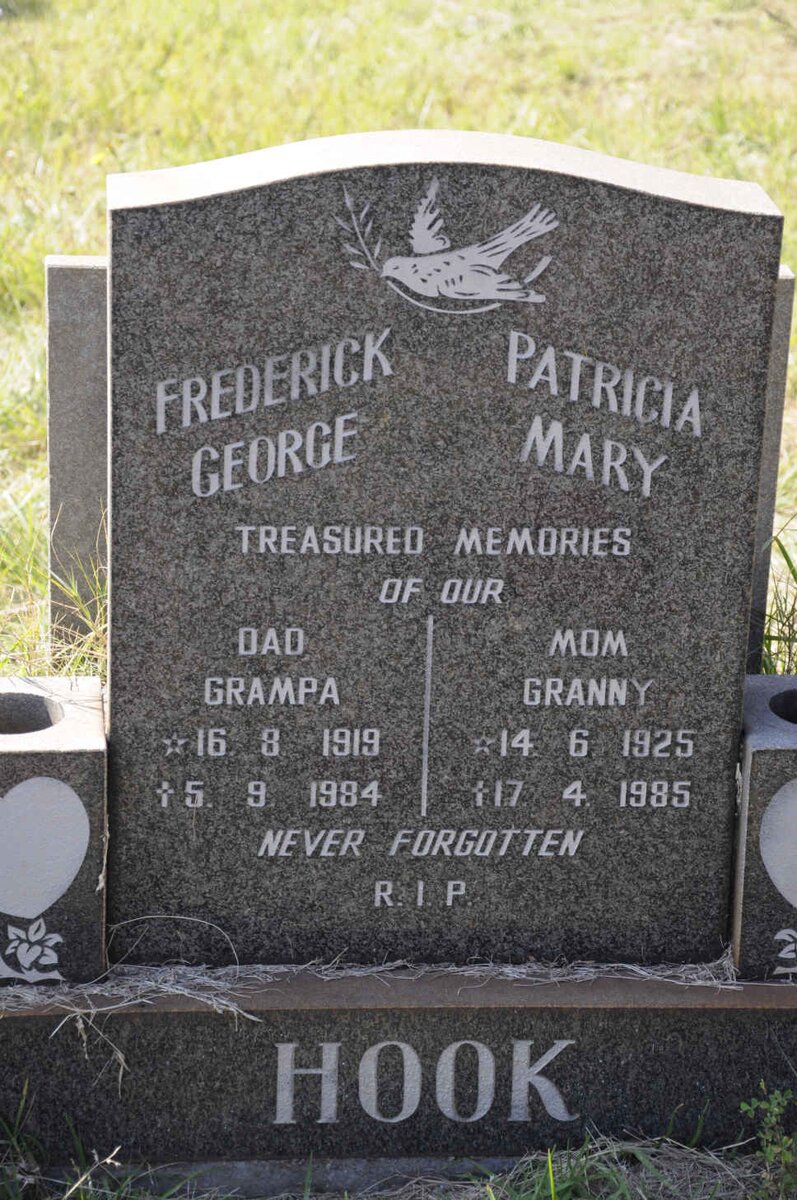 HOOK Frederick George 1919-1984 &amp; Patricia Mary 1925-1985