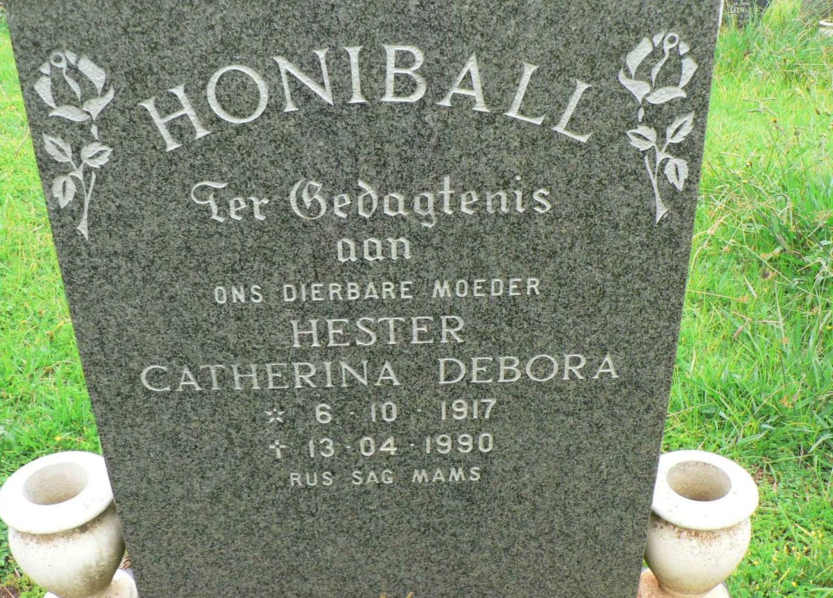 HONIBALL Hester Catherina Debora 1917-1990