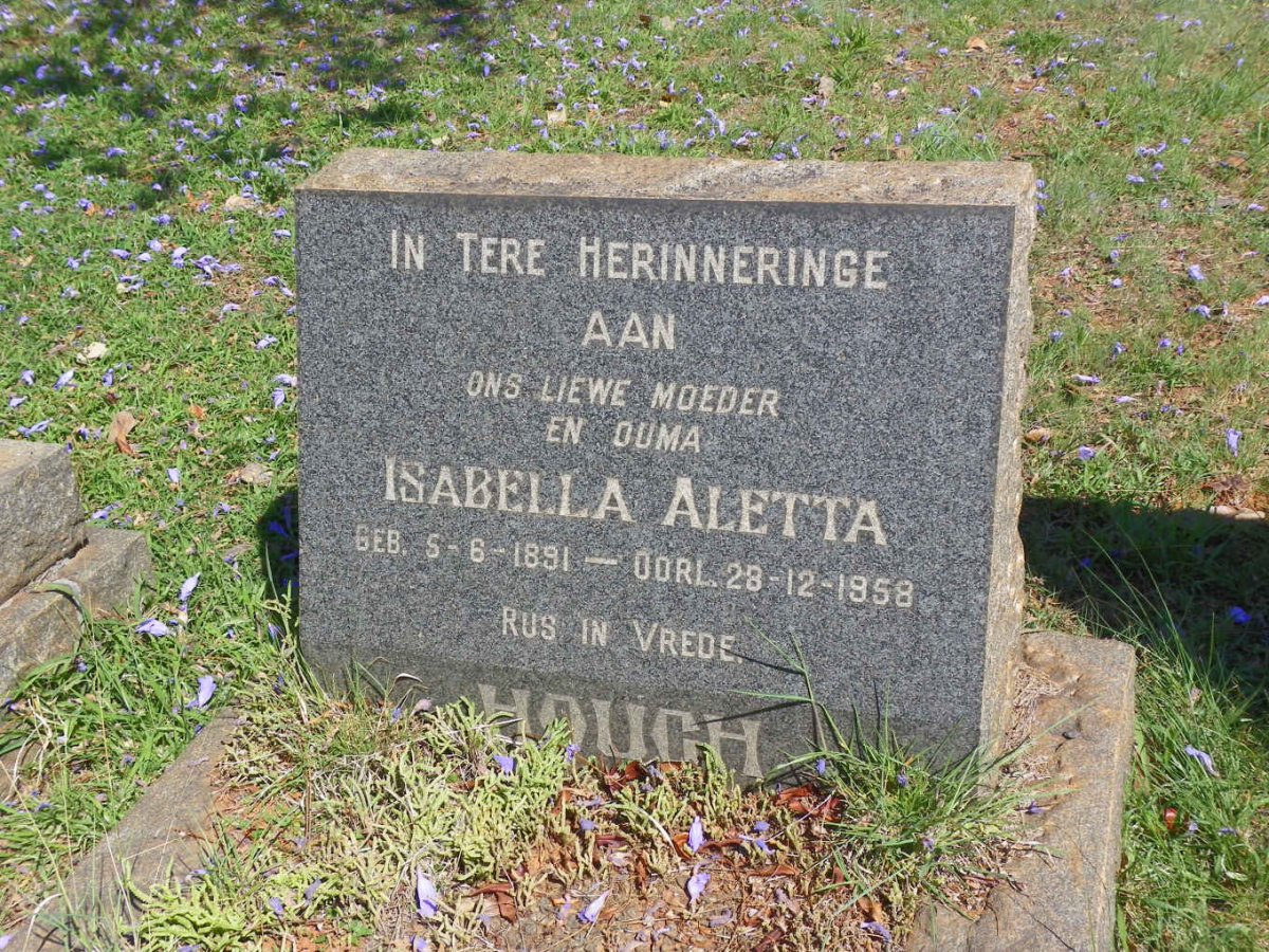 HOUGH Isabella Aletta 1891-1958