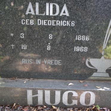 HUGO Alida nee DIEDERICKS 1886-1968