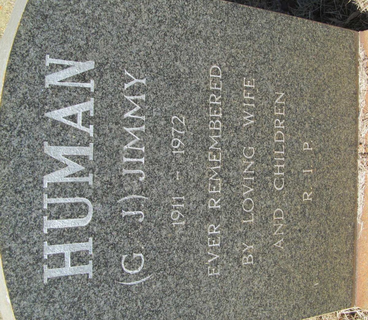 HUMAN Jimmy G.J. 1911-1972