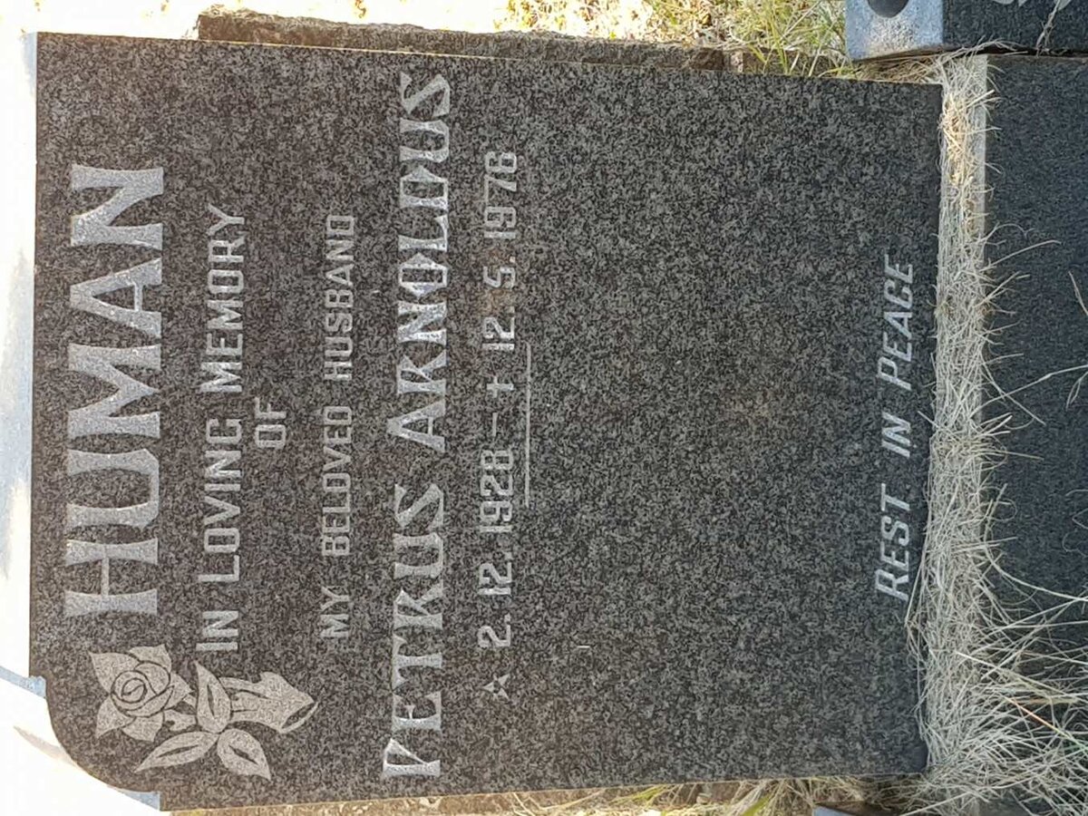 HUMAN Petrus Arnoldus 1928-1976
