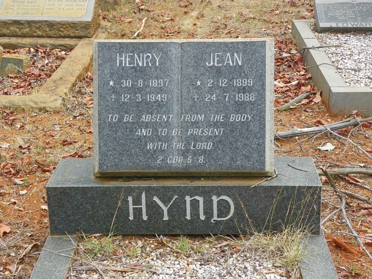 HYND Henry 1897-1949 &amp; Jean 1899-1988
