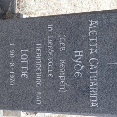 HYDE Aletta Catharina nee KEMPEN  -1970