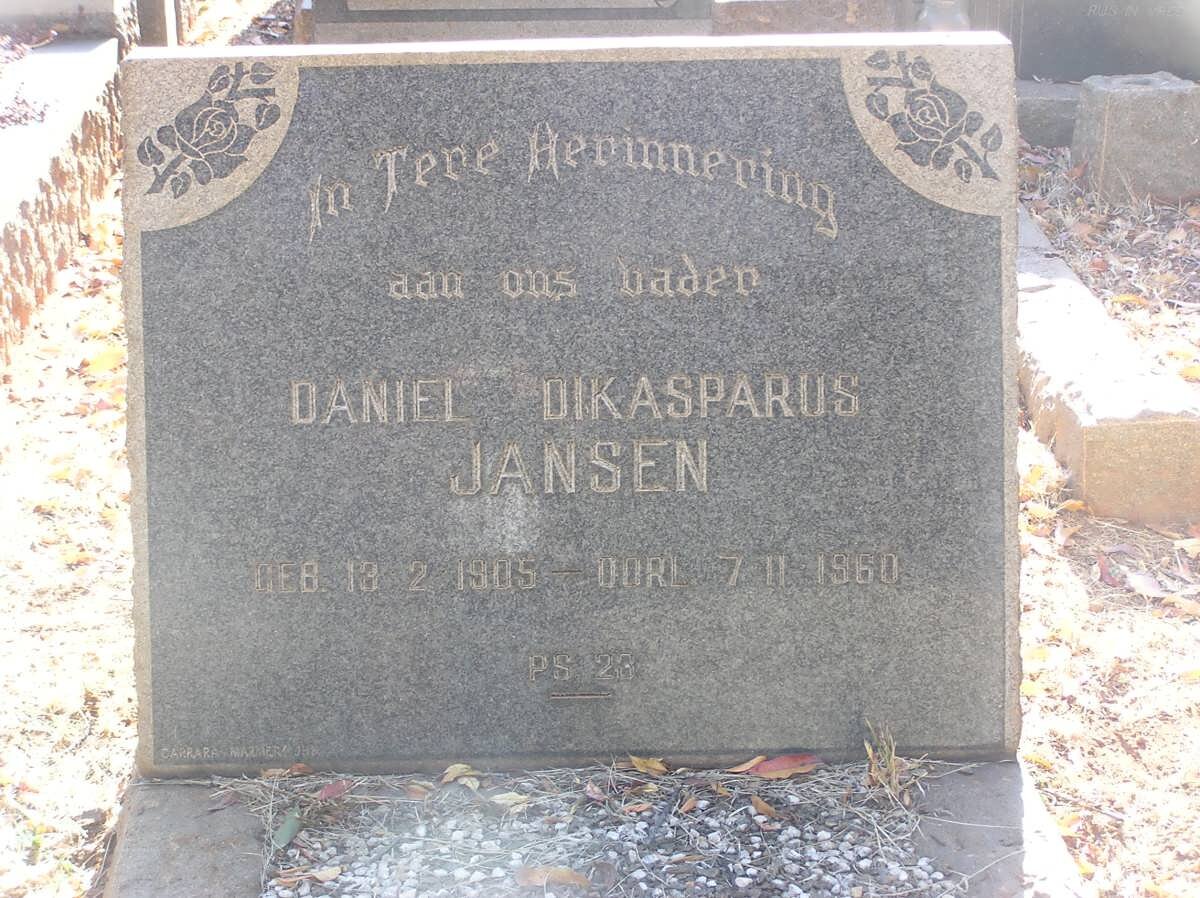 JANSEN Daniel Dikasparus 1905-1960