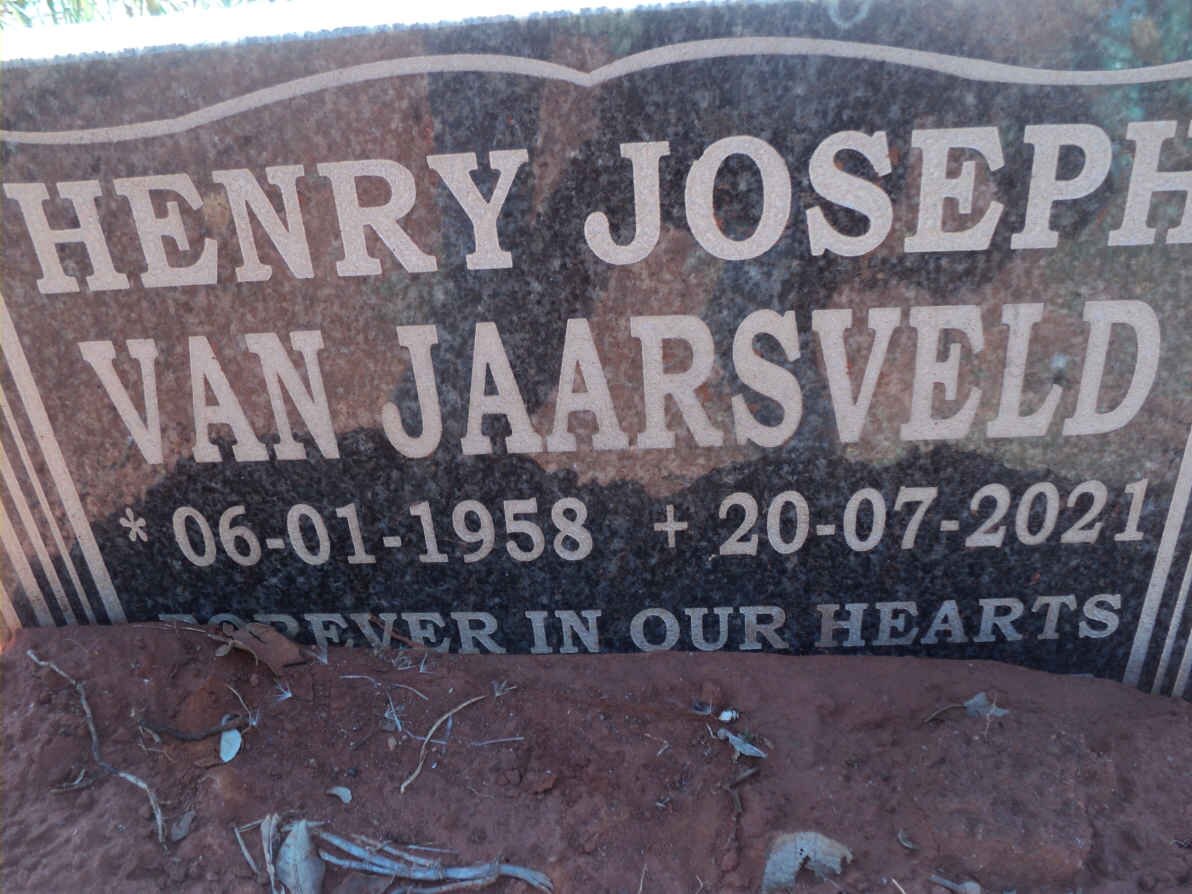 JAARSVELD Henry Joseph, van 1958-2021