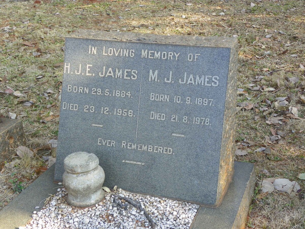 JAMES H.J.E. 1884-1956 :: JAMES M.J. 1897-1978