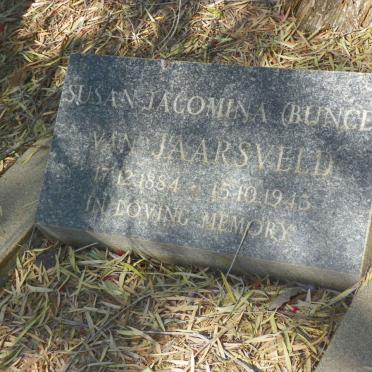 JAARSVELD Susan Jacomina, van formerly BUNCE 1884-1943