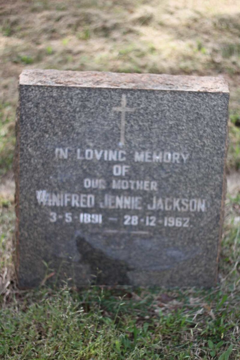 JACKSON Winifred Jennie 1891-1962