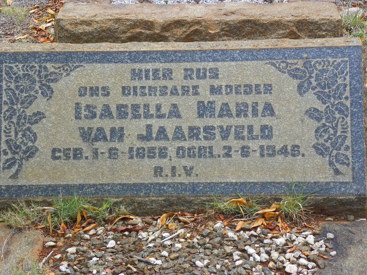JAARSVELD Isabella Maria, van 1856-1946