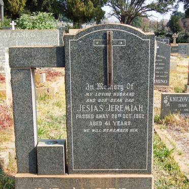 JAGER Jesias Jeremiah, de -1962