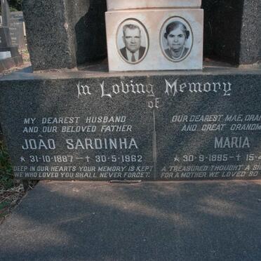 JARDIM  Joao Sardinha 1887-1962 &amp; Maria 1895-1976