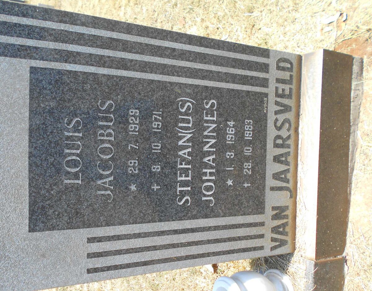 JAARSVELD Louis Jacobus, van 1929-1971 :: VAN JAARSVELD Stefanus Johannes 1964-1983
