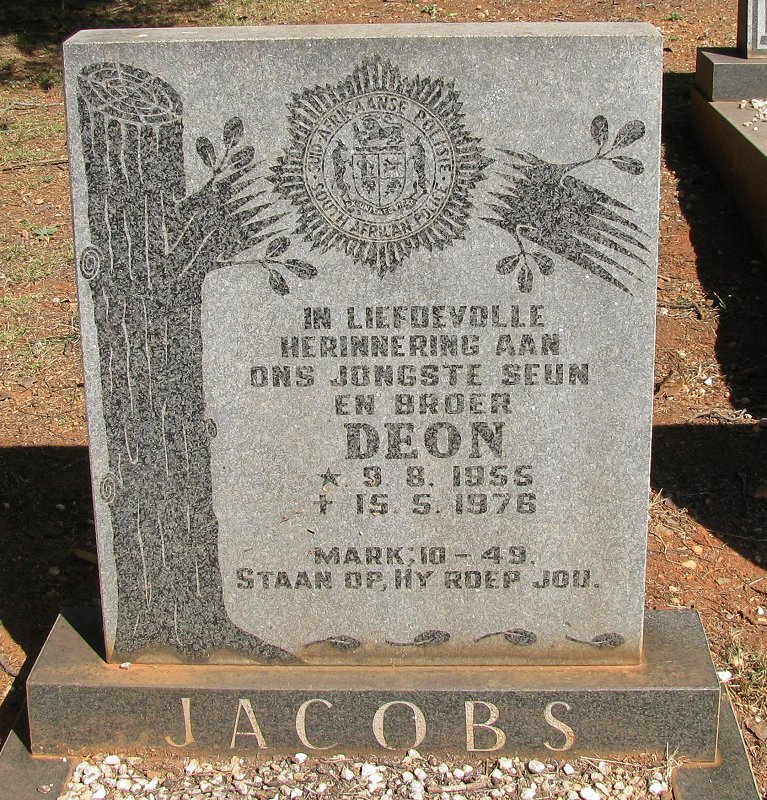 JACOBS Deon 1955-1976