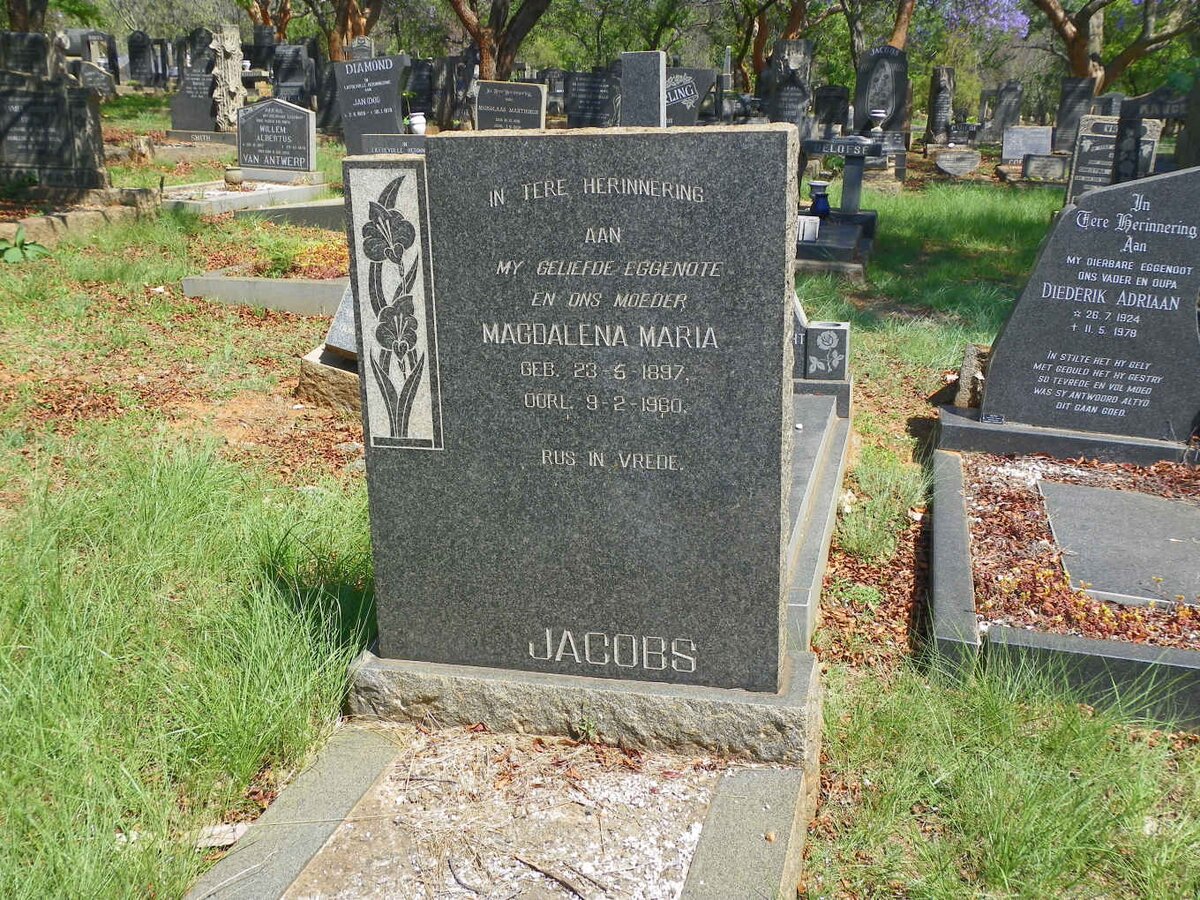 JACOBS Magdalena Maria 1897-1960