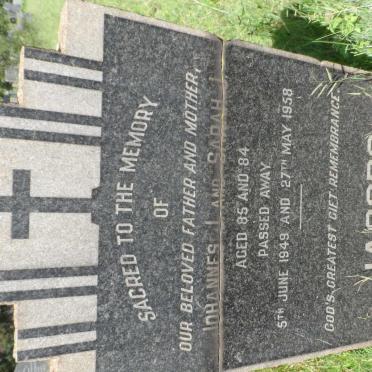 JACOBS Johannes J. -1949 &amp; Sarah J. -1958