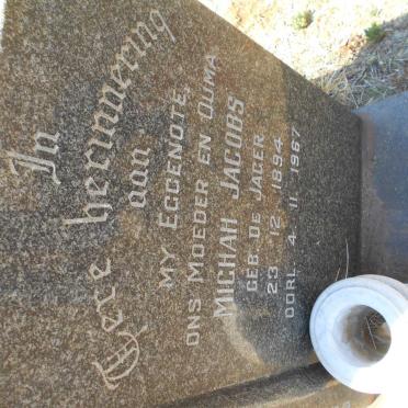 JACOBS Michah nee DE JAGER 1894-1967