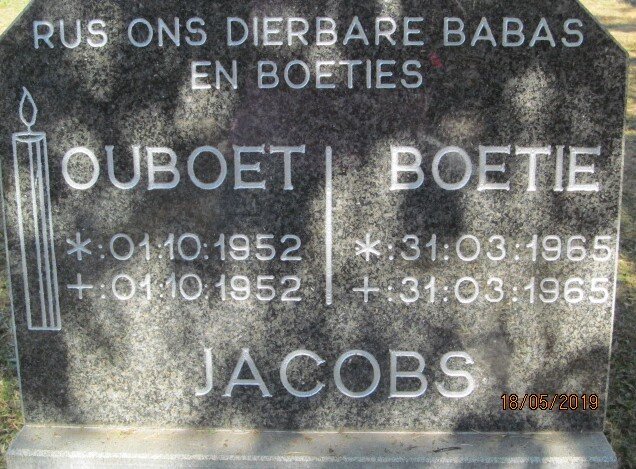 JACOBS Ouboet 1952-1952 :: JACOBS Boetie 1965-1965