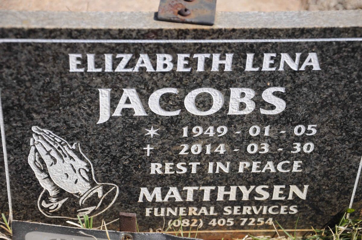 JACOBS Elizabeth Lena 1949-2014