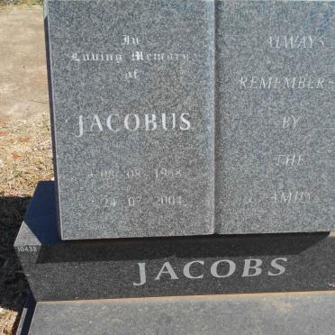 JACOBS Jacobus 1938-2004