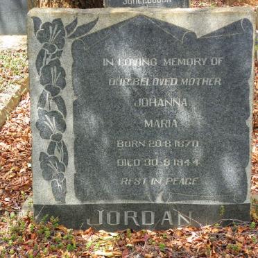 JORDAN Johanna Maria 1870-1944