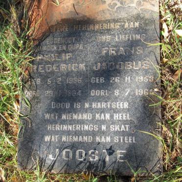 JOOSTE Philip Frederick 1936-1984 :: JOOSTE Frans Jacobus 1953-1965