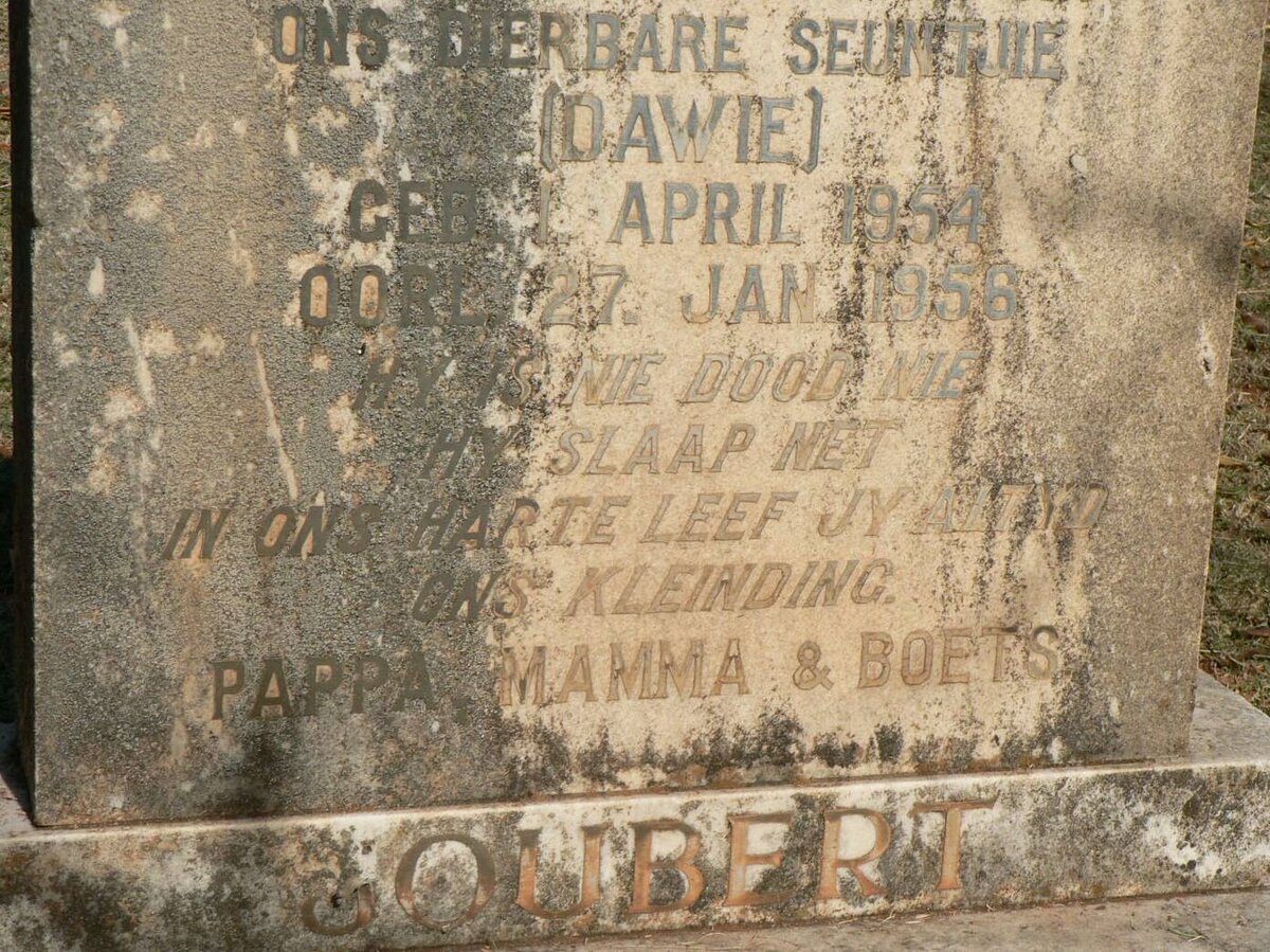 JOUBERT Dawie 1954-1956