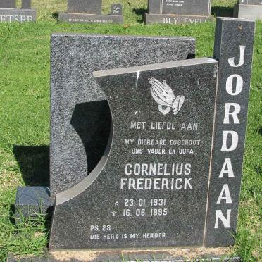 JORDAAN Cornelius Frederick 1931-1995