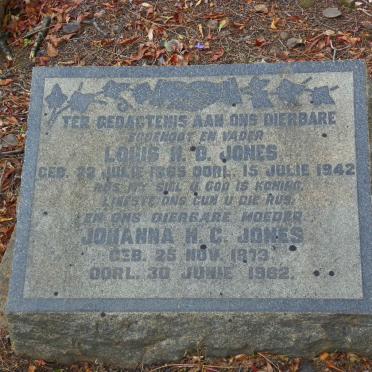 JONES Louis H.D. 1865-1942 &amp; Johanna H.C. 1873-1962
