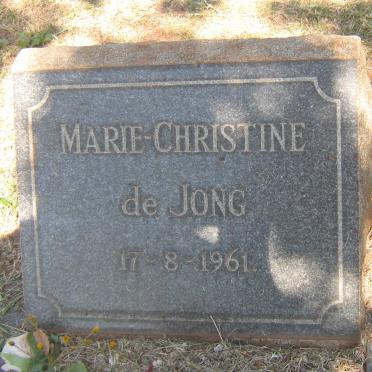 JONG Marie Christine, de -1961