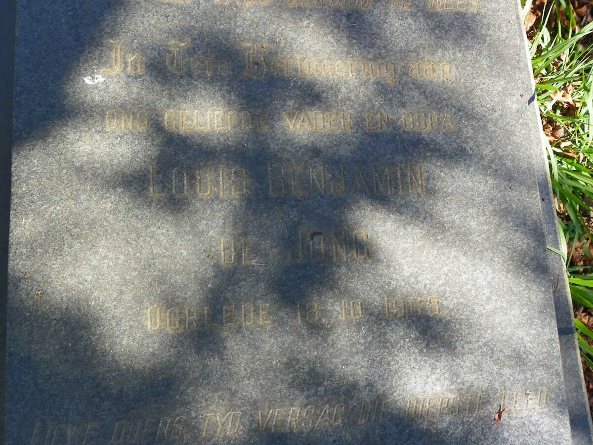 JONG Louis Benjamin, de -1969