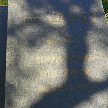 JONG Sophie Bertha, de nee ZWEIG -1959
