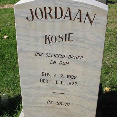 JORDAAN Kosie 1932-1977